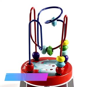 MD-M333 Mini Round Beads Game Mainan Kayu Anak Karakter Animal Lucu / Mainan Edukasi Anak Wire Maze