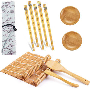 DIY Sushi Making Kit Bamboo Home Making Tool Kit Molds Cooking Tools Onigiri Mould Bento Kitchen Gadgets for Beginners