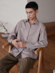 เสื้อเชิ้ตคอปกพับสีเหลืองอ่อนสไตล์วินเทจฝรั่งเศสสำหรับผู้หญิง ทรงหลวม ดีไซน์เก๋ไก๋ แขนยาว ฤดูใบไม้ร่วง 2023