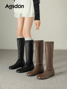 Agsdon | New Heeled Long Boots for Fall Season Slimming Womens Footwear