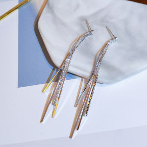 JIUDUOLAN | Luxurious Long Tassel Earrings For Women Silver
