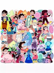 50 Miếng Dán Chống Thấm Nước Steven Universe Graffiti Trang Trí Bút Chì Túi Đựng Đồ Ăn Trưa Hộp Đựng Đồ Dùng Học Tập Vỏ Điện Thoại