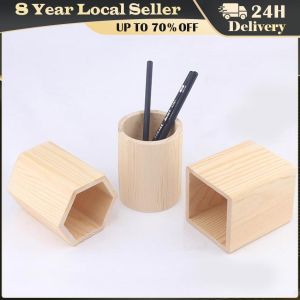 ❤️【Same Day Delivery】 Desk Organizer Wooden Holder Pencil Pen Box Kids DIY Coloring Case Tools Creative Pen Holder Office Accessories