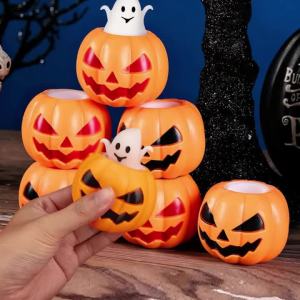 1/3/5PCS Halloween Pumpkin Ghost Squeeze Pinch Toy Favors Halloween Party Supplies Stress Relief Fidget Toys Birthday Gifts
