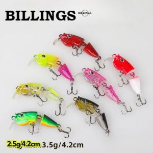 Mồi Câu BILLINGS Micro 2 Đoạn 2.5g/3.5g Kiểu Nhật Bản Mồi Giả Cá Nhỏ Nhiều Đoạn Câu Cá Toàn Tầng Nước