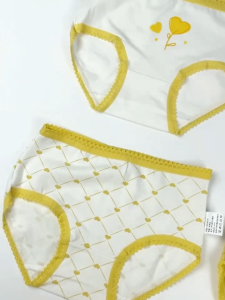 LJMOFA 4 Pcs Girls Cotton Panty Cute Pattern Soft Underwear for Girls 2-12 Yrs Old