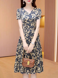 MAIMEI | Elegant Lady Summer New Style Mini Dress Womens Fashionable Simple Design Comfortable Polyester Fiber A-Line Skirt Dress