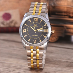 Jam Tangan Wanita-Ab-4U-A-Jam Anti Air-Tanggal/Kalender Aktif-Stainless Stell Band