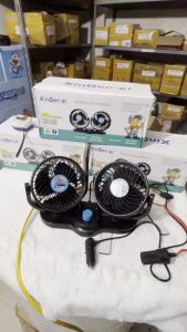 Quạt mini ô tô cỡ lớn. Quạt ô tô điện 12v và 24v có tẩu sạc