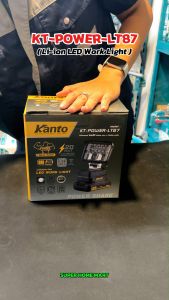 Kanto สปอร์ตไลท์ LED ไร้สาย 20 โวลต์ (แบต 2 แอมป์ 1 ก้อน + ที่ชาร์จ) 28W รุ่น KT-POWER-LT87 ( Li-ion LED Work Light )