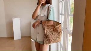 กระเป๋าสาน ทรง Tote