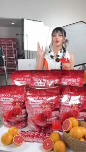 โปร 6 ห่อใหญ่ 🍊Blood Orange C VitaminC 1000 mg บลัดส้มวิตามินซี ตรา jamsai ของแท้ วิตามินซีส้มสีแดงนำเข้าจากอิตาลี ( 1 ห่อมี 30 ซอง)