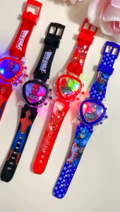 Jam Tangan Digital Anak Laki-Laki Karakter Super Hero Spiderman Captain America Ada Musik & Lampu