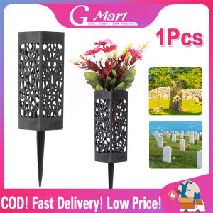 ⭐【LazTop Seller】Grave Vase Flower Cemetery Vases Memorial Cone Decorations Pots Holder Holders Floral Ground Stake Graveside Lawn Hollow LZC-Grave-Flower-Holder