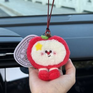 Đồ Trang Trí Xe Hơi Hình Quả Táo Bằng Vải Nhung Dễ Thương Sáng Tạo Phụ Kiện Trang Trí Nội Thất Xe Hơi Cho Nữ Quà Tặng Giáng Sinh