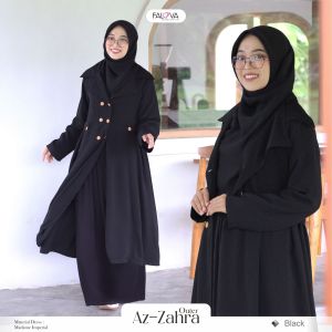 Long Outer Warna Hitam Falova Blazer Panjang 115 cm