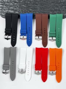 18mm 19mm 20mm 21mm 22mm 24mm Rubber Silicone Watch Strap Soft Curved End Watch Straps Universal Men Women Bracelet Wrist Belts