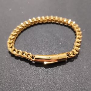 High Quality Polished Chain Bracelet Stainless Steel 18K Gold Bracelets Mens Fashion Bracelet