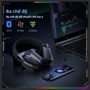 Tai Nghe Chơi Game Onikuma GT826 Ba Chế Độ Với Bluetooth 5.3/2.4G/USB-C Trình Điều Khiển 40mm Pin Dung Lượng Cao 1000mAh Tai Nghe Có Dây Trong Tai