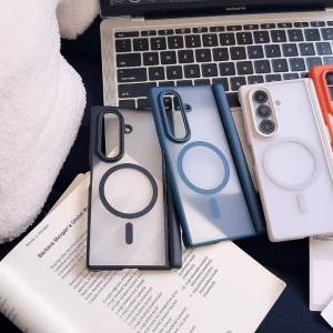 Ốp Lưng Magsafe Matte Armor Cho Samsung Galaxy Z Fold 7/8/6/5 Chống Sốc Mờ Hỗ Trợ Sạc Không Dây Từ Tính