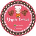 stiker cookies / label makanan bentuk bulat / label cookies. 