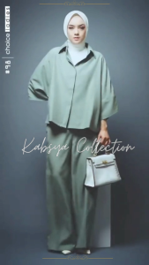 Instant COD ONE SET KASUAL Busui Friendly Setelan Blouse & Celana Fit To XXL / Setelan Smart Casual Office Look Bahan Satin Cocolinen CX098