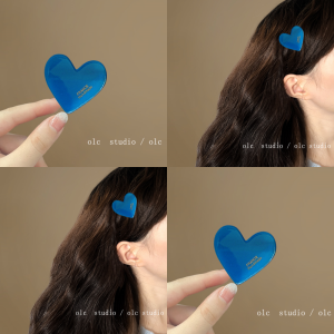Klein! INS Style Heart Cropped Hair Clip! Young Adult Heart Bang Clip Accessories Duckbilled Headdress Travel Hairpin