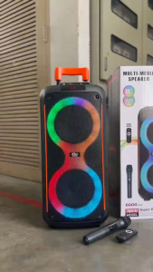 ลำโพงพกพาไร้สาย พร้อมไฟ LED และบลูทูธ สำหรับปาร์ตี้ ลำโพงบลูทูธ รุ่น ZQS8262 ดอกลำโพง8นิ้ว2ดอก ฟรีไมค์ลอยและรีโมท มีคันชักลากได้สบาย เสียบไมค์และเครื่องดนตรีได้ ปรับ BASS/TREBLE/ECHO/GT.VOLได้ รองรับAUX/TF/USB ลำโพงร้องเพลง ลำโพงบลูทูธ รุ่น ZQS8262 ดอกลำโ