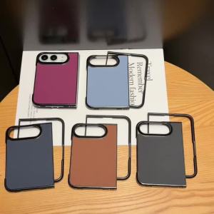 New Premium Tech Woven Fabric Fold Phone Case For iPhone Duo Slim Skin Friendly Non Slip Anti Drop Protection Cover