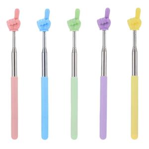 Telescopic Steel Teaching Pointer Finger Design Reading Stick Office School Supplies Adjustable Rod for Presentation