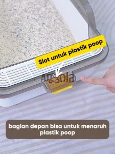 Angola Pet Litter Desain Terbuka M22 / Toilet Kucing Anjing Desain Terbaru / Litter Box Besar Free Sekop