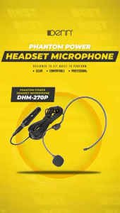 Denn DHM-270P Phantom Power Headset Condenser Microphone