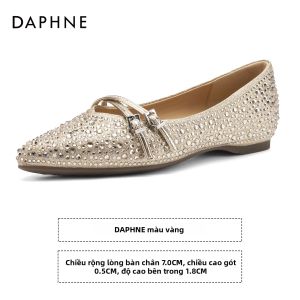 Daphne | Đế Lót Giày Bánh Lính Phẳng Đỉnh Nhọn Pháp