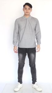 Noveli wear - Paket 3 pcs Kaos Polo Shirt Polos Lengan Panjang / Kaos Kerah Pria