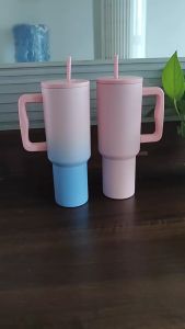 New 40 oz Tumbler with Handle Vacuum Insulated Mug With Lid Stainless Steel Thermos Coffee Cup Reusable Water Bottle 40oz