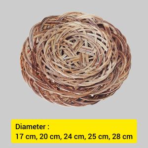 anyaman piring lidi isi 5 - piring lidi bulat - piring pecel - piring angkringan - kerajinan piring praktis