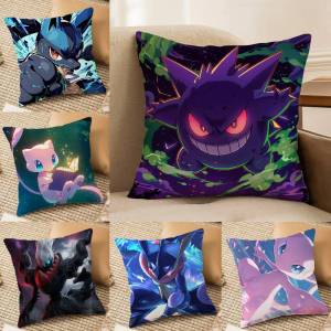 Bandai | Pokemon Premium Character Series Plush Pillow Cover Soft Short Plush Cushion Cover For Sofa Bedroom Home Decor Gift