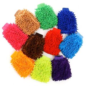 LD--C1220 Sarung Tangan Cendol Kain Lap Microfiber 2 Sisi Cuci Mobil Motor / Kain Lap Cendol
