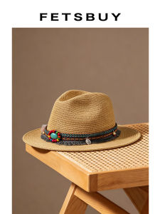 Bohemian Style Fringe Design Handmade Rafia Panama Hat