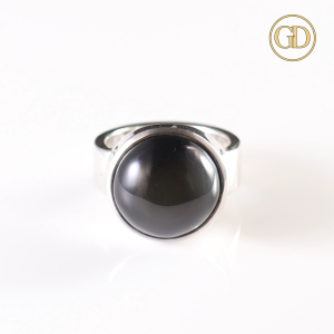 แหวนเงิน ประดับพลอย Rainbow Obsidian