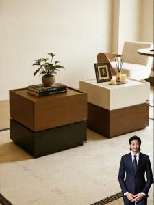 Vintage Modern Nightstand for Bedroom Storage