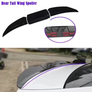 Universal 3pcs Sedan Rear Trunk Tail Rear Spoiler Wing 117-127cm Adjustable DIY Refit Boot Wing Spoiler Car Decorative Accessory
