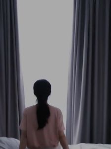 Blackout Curtain for window elegant apricot color curtains with rings makapal at mahaba for aesthetic living room bedroom Insulated curtains