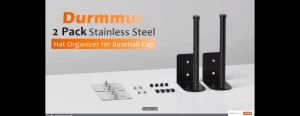 REEOPEE 2 pcs Hat Racks for Baseball Caps Stainless Steel Hat Organizer for Baseball Cap Hat Holder Storage Organizer Hat Hanger Strong Adhesive/Wall Drilled for Door Bedroom Closet