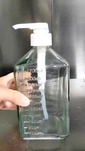 Bình thủy tinh bơm siro nước đường có vòi dung tích 1100ml dùng trong pha chế