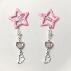 2pcs Handmade Star Hairpin Fairy Tale Core Y2K Butterfly Hairpin Cosplay Accessery