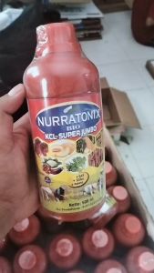 NURRATONIX BIO KCL SUPER JUMBO PUPUK Cair Untuk Mengatasi Daun Kuning Tanaman Cabe 500 ML Paling Manjur Terbaik Mengatasi Patek dan Menyuburkan Cabe / Cabai