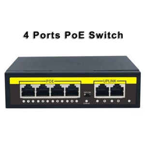 other | KuWFi 4-Port 100Mbps PoE+ Switch with WiFi & Smart Management - 48V for IP Cameras/CCTV