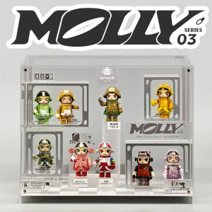 MOLLY 100% Third Generation MEGA Anniversary Display Storage Box Blind Box Doll Collectible Toy Storage Case for Anime Fans
