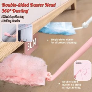 Magic Dust Bubble Duster Retractable Dust Removal Feather Duster Electrostatic Adsorption Cleaning Artifact 加长可伸缩鸡毛掸子